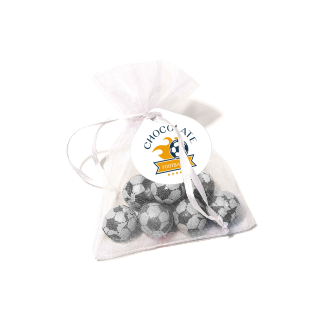 Organza Bag – Chocolate Footballs